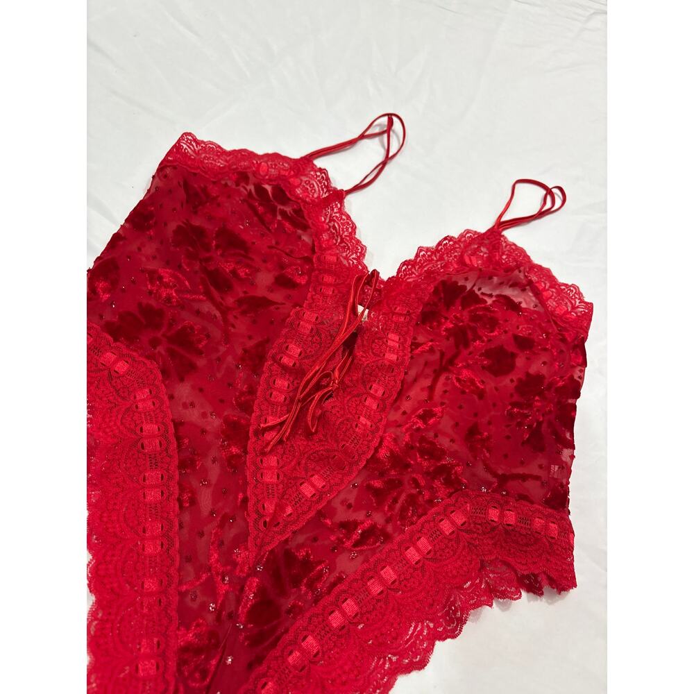 Victoria's Secret Womens Large Red Lace Up Embell… - image 2